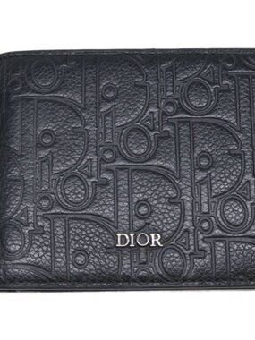 Dior Gravity Leather Money Wallet with Clip